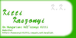 kitti kaszonyi business card